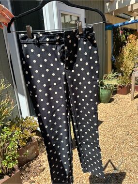 Free People Black Polka Dot Kids Casual Pants